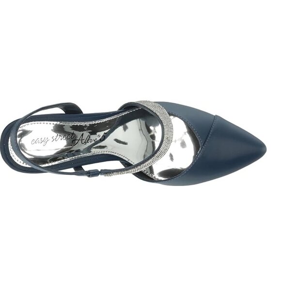 NiB Easy Street Women's Emerald Strappy Dress Heel Navy Size 6 M $70 RY1446 - Picture 3 of 6